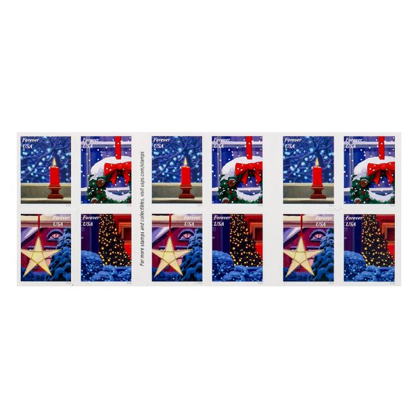 2016 US Christmas Candle Forever Stamps Booklet - Image 2