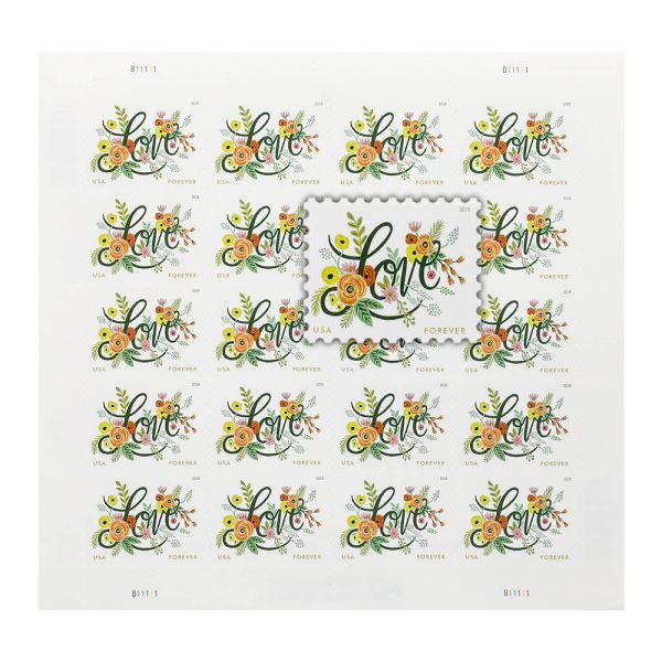 2018 US Wedding Love Flourishes Forever Postage Stamps - Image 2