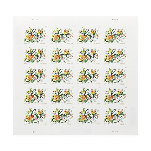 2018 US Wedding Love Flourishes Forever Postage Stamps - Image 3