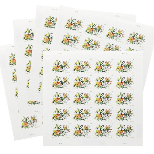 2018 US Wedding Love Flourishes Forever Postage Stamps - Image 5
