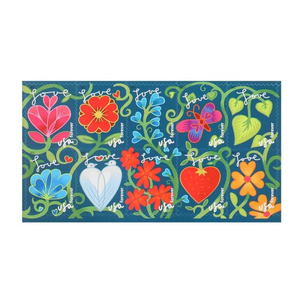 2011 US First-Class Forever Stamps – Garden of Love - Image 2