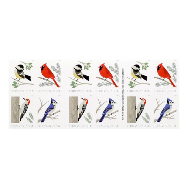 2018 US First-Class Forever Stamp – Birds in Winter - Image 2